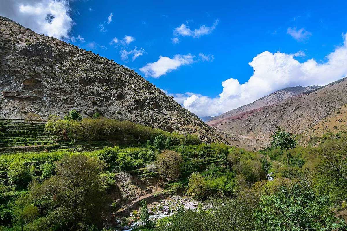 Scenic View of Azzaden Valley in the High Atlas Mountains